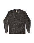 Colortone Unisex Mineral Wash Long Sleeve T-Shirt - Mineral Black Front