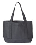 Liberty Bags Leeward Boater Tote - Black/ Black Front