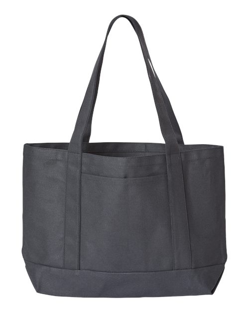 Liberty Bags Leeward Boater Tote - Black/ Black Front