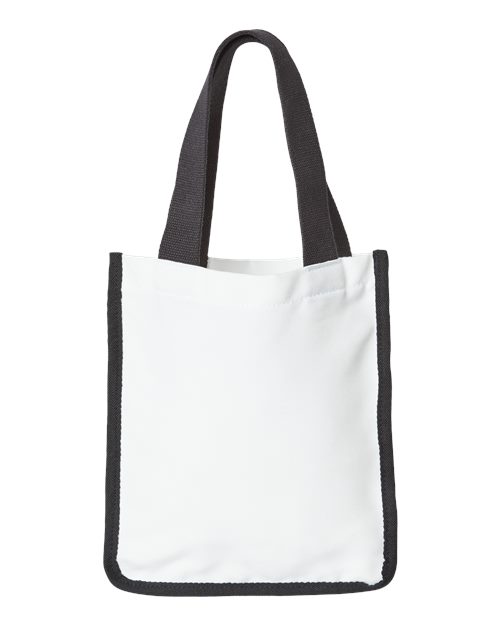 Liberty Bags Sublimation Small Tote - White/ Black Front