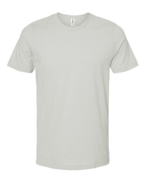 Combed Cotton T-Shirt - Light Silver Front