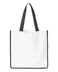 Liberty Bags Sublimation Medium Tote - White/ Black Front