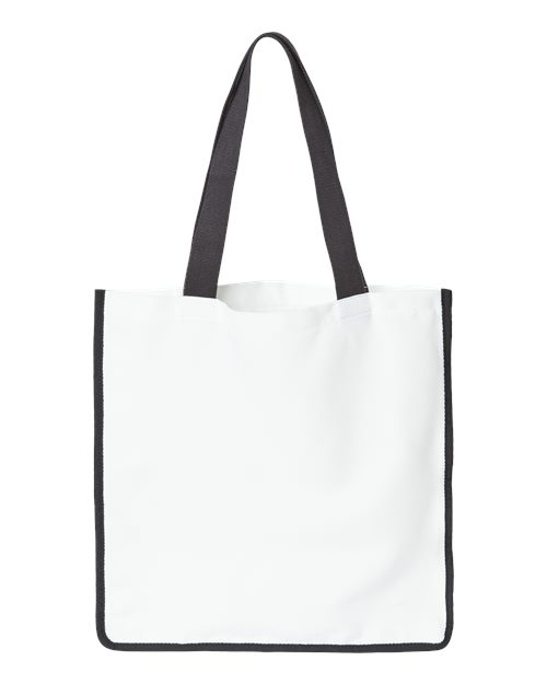 Liberty Bags Sublimation Medium Tote - White/ Black Front
