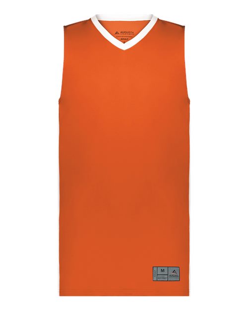 Augusta Sportswear Men's Match-Up Basketball Jersey - Orange/ White Front