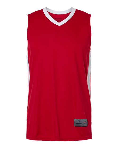 Augusta Sportswear Men's Match-Up Basketball Jersey - Scarlet/ White Front
