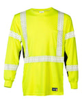 Kishigo Unisex FR Long Sleeve T-Shirt - Lime Front