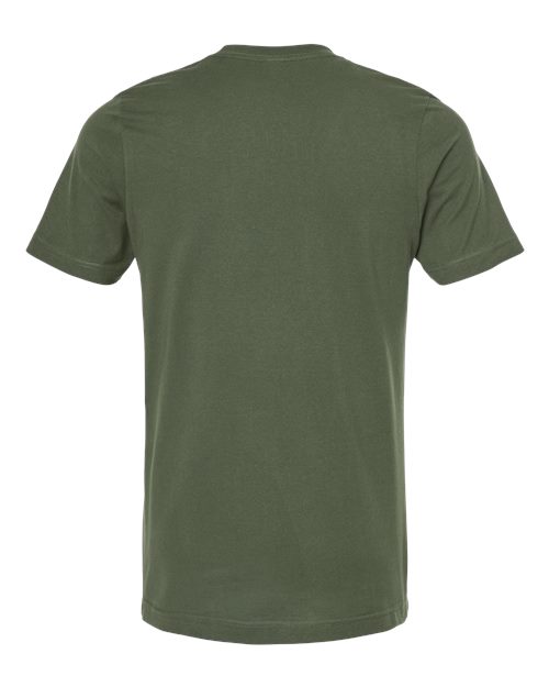 Combed Cotton T-Shirt - Military Green Back