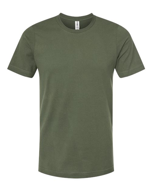 Combed Cotton T-Shirt - Military Green Front