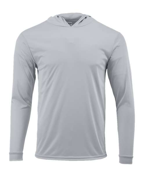 Paragon Youth Bahama Performance Hooded Long Sleeve T-Shirt - Aluminum Front