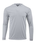 Paragon Youth Bahama Performance Hooded Long Sleeve T-Shirt - Aluminum Front