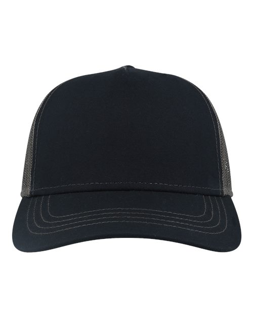 Atlantis Headwear Sustainable Canvas Cap - Navy/ Dark Grey Front