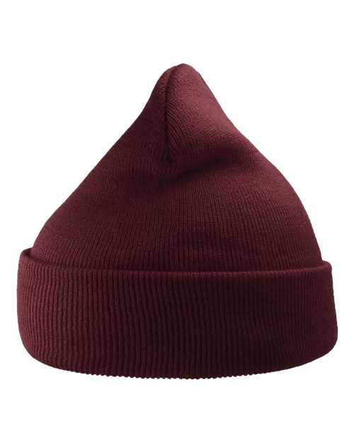 Atlantis Headwear Sustainable 12" Knit Beanie - Burgundy Front
