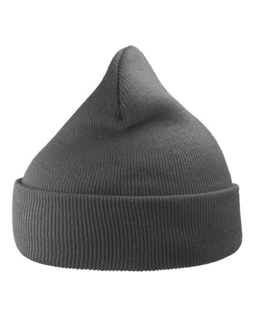 Atlantis Headwear Sustainable 12" Knit Beanie - Dark Grey Front