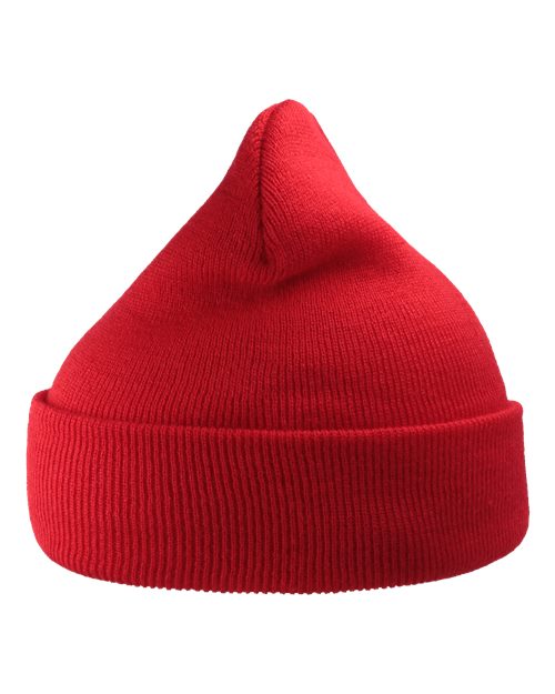 Atlantis Headwear Sustainable 12" Knit Beanie - Red Front