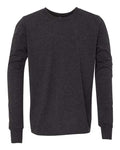 Youth Triblend Long Sleeve Tee - Charcoal Black Triblend Front