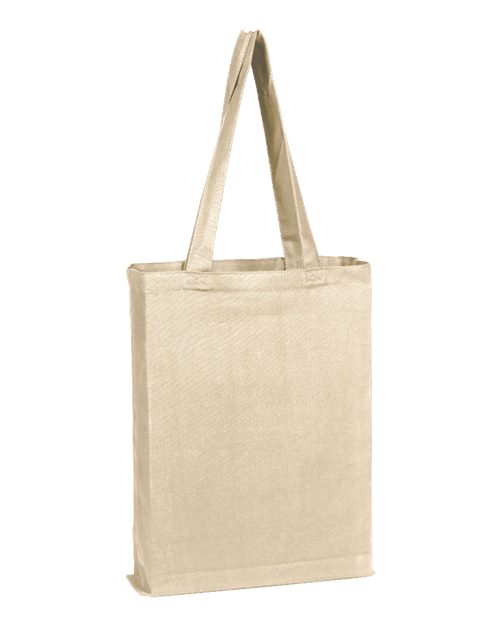 Q-Tees Canvas Gusset Promotional Tote - Natural Front