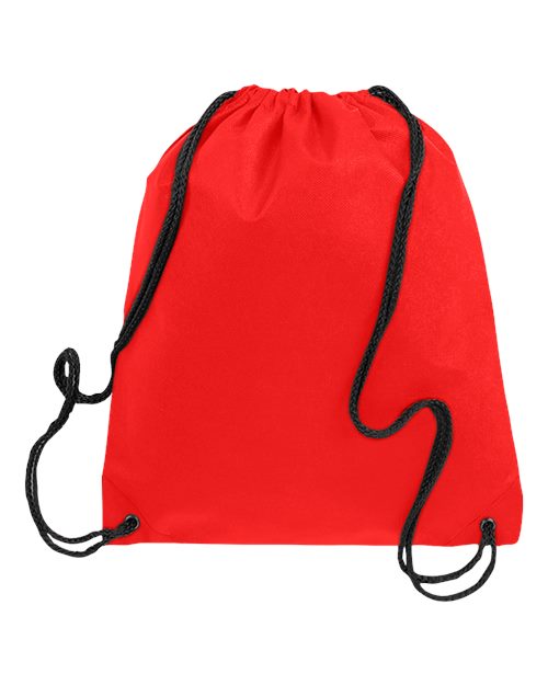 Non-Woven Drawstring Bag - Red Back