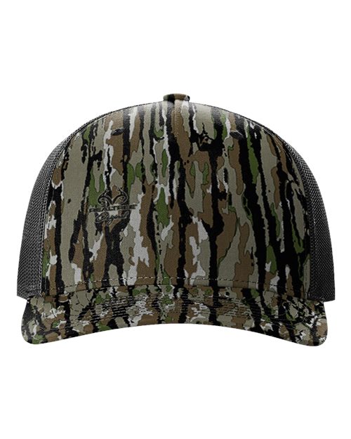 Richardson Printed Five-Panel Trucker Cap - Realtree Original/ Black Front