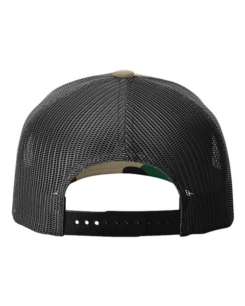 Richardson Printed Five-Panel Trucker Cap - Back