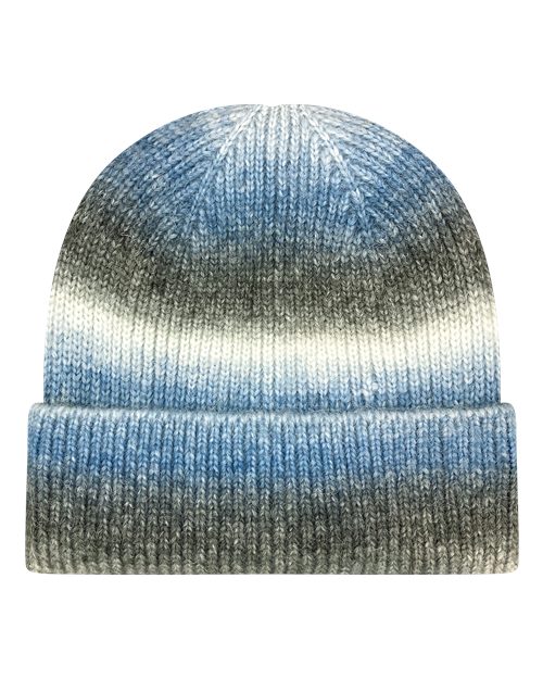 LEGACY Tie-Dyed Ribbed Beanie - Blue Ice Front