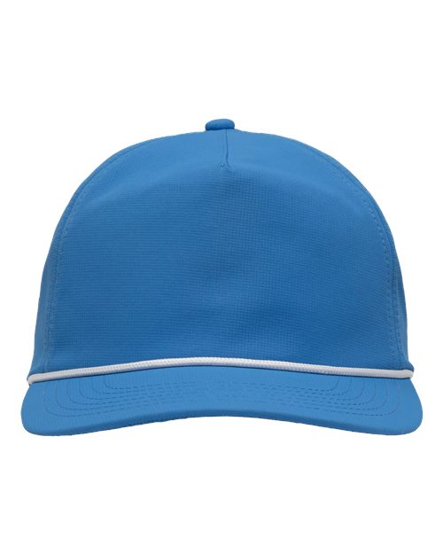 Sportsman Five-Panel Ripstop Cap - Azure Blue Front