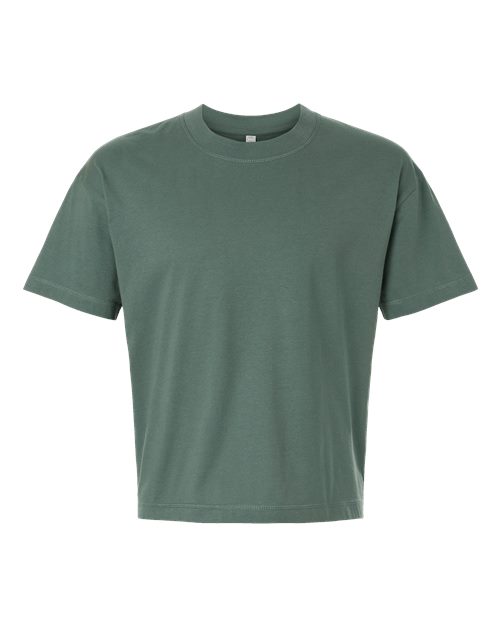 LAT Unisex Boxy Jersey Tee - Basil Front