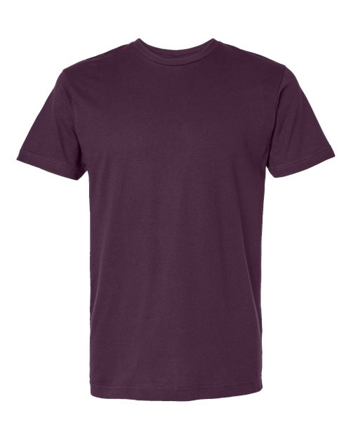 LAT Unisex Fine Jersey Tee - Plum Front