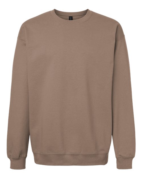 Unisex Softstyle® Midweight Crewneck Sweatshirt - Brown Savana Front