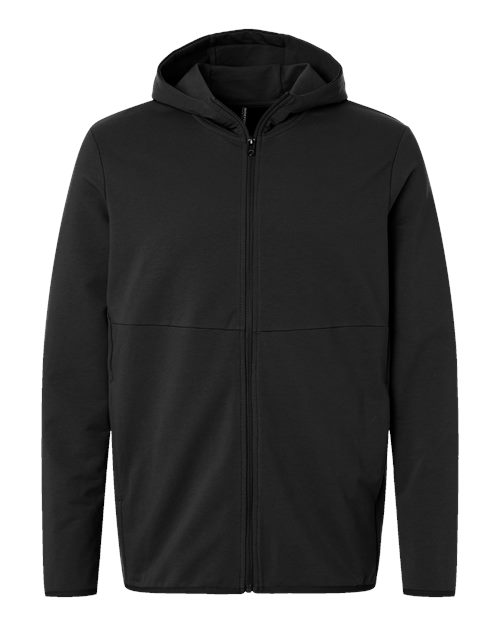 Independent Trading Co. Unisex Perform Full-Zip Hooded Sweatshirt - Black Front
