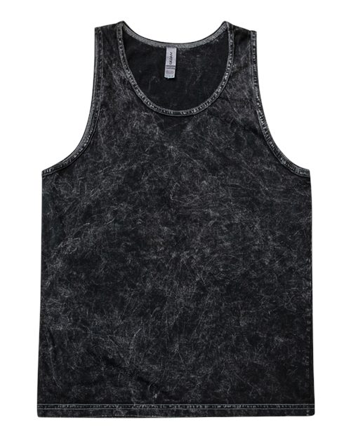 Colortone Unisex Mineral Wash Tank Top - Mineral Black Front