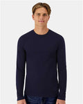 Unisex Cool DRI® Cotton Touch Long Sleeve T-Shirt - Athletic Navy Front