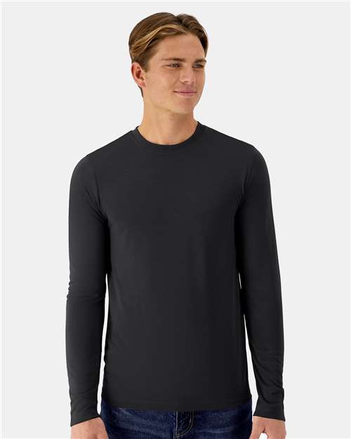 Unisex Cool DRI® Cotton Touch Long Sleeve T-Shirt - Black Front