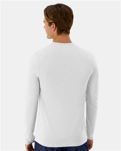 Unisex Cool DRI® Cotton Touch Long Sleeve T-Shirt - White Back