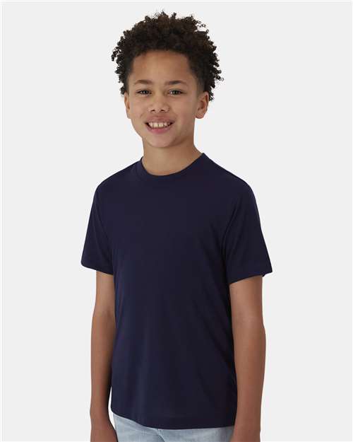 Youth Cool DRI® Cotton Touch T-Shirt - Athletic Navy Front