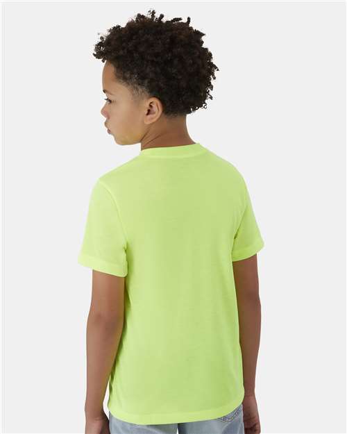 Youth Cool DRI® Cotton Touch T-Shirt - Safety Green Back