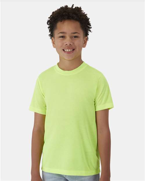 Youth Cool DRI® Cotton Touch T-Shirt - Safety Green Front