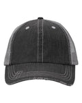 Contrast Stitch Cap - Black/ Grey Front