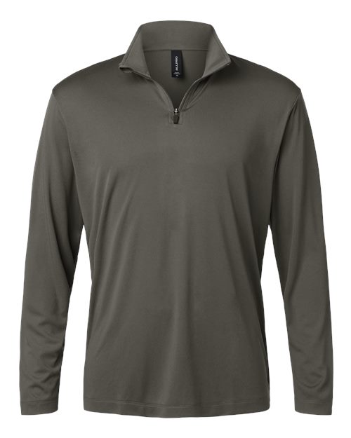 AllPro Men's Pro-Lock Performance Quarter-Zip Pullover - Charcoal Front