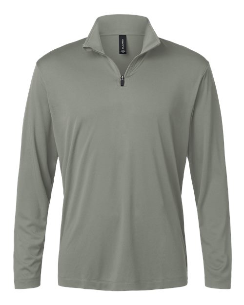 AllPro Men's Pro-Lock Performance Quarter-Zip Pullover - Greystone Front