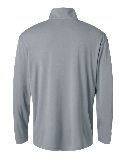 Men's Pro-Lock Performance Quarter-Zip Pullover - Heather Steel Back