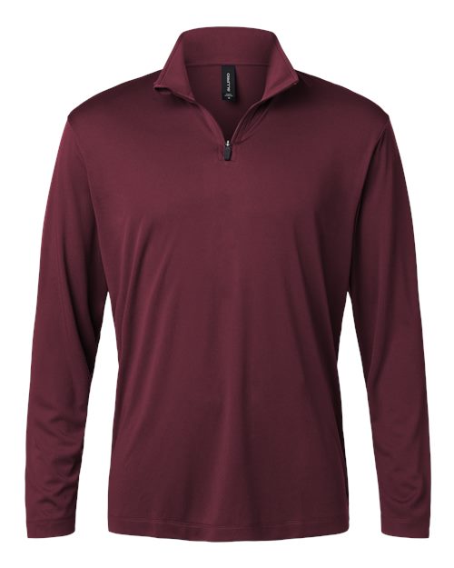 AllPro Men's Pro-Lock Performance Quarter-Zip Pullover - Maroon Front