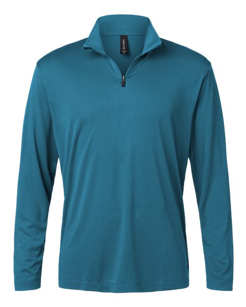 AllPro Men's Pro-Lock Performance Quarter-Zip Pullover - Pacific Blue Front