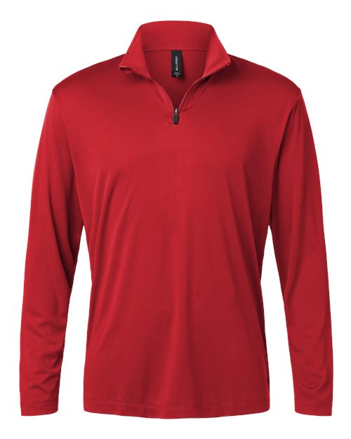 AllPro Men's Pro-Lock Performance Quarter-Zip Pullover - Red Front