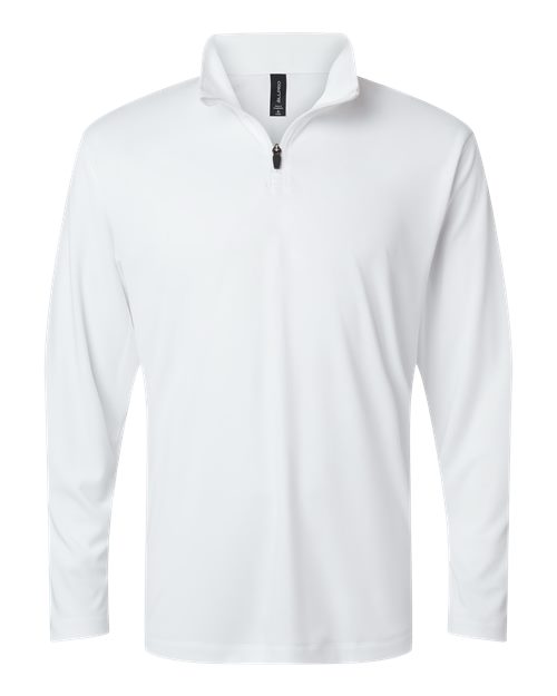 AllPro Men's Pro-Lock Performance Quarter-Zip Pullover - White Front