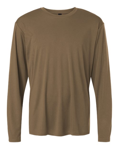 AllPro Unisex Pro-Lock Performance Long Sleeve T-Shirt - Cigar Front