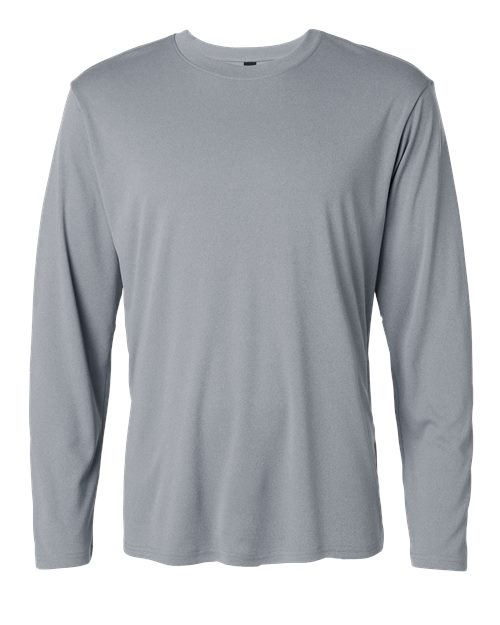 Unisex Pro-Lock Performance Long Sleeve T-Shirt - Heather Steel Front