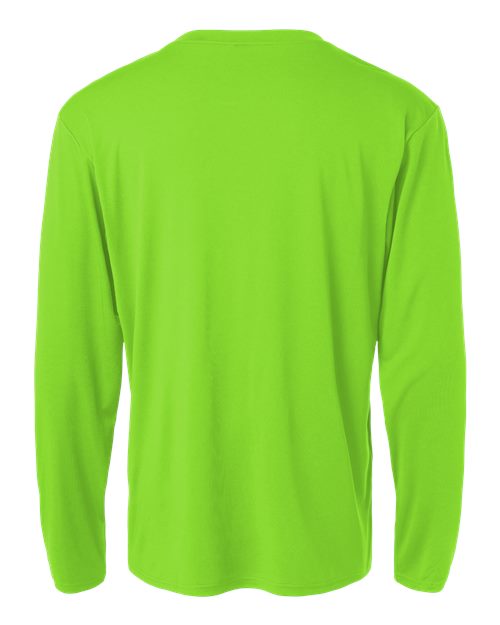 Unisex Pro-Lock Performance Long Sleeve T-Shirt - Lime Back