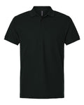 Men's Pique Polo - Black Front