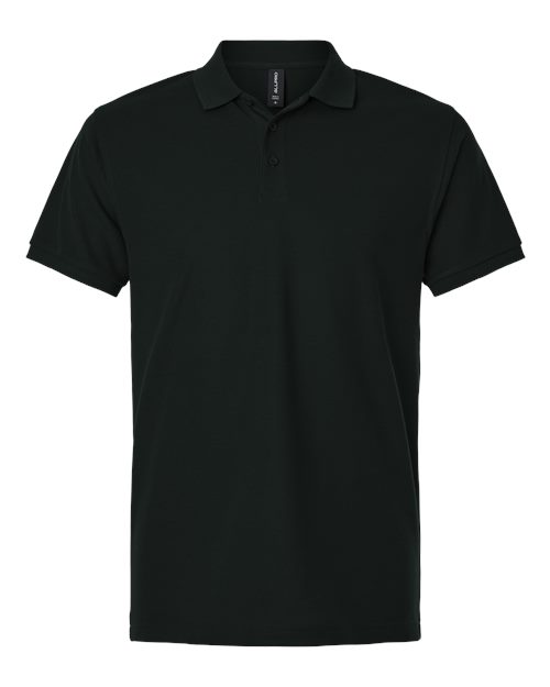 Men's Pique Polo - Black Front