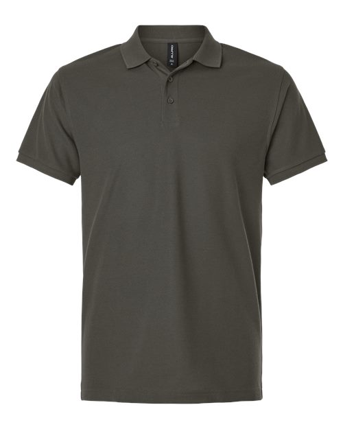 Men's Pique Polo - Charcoal Front